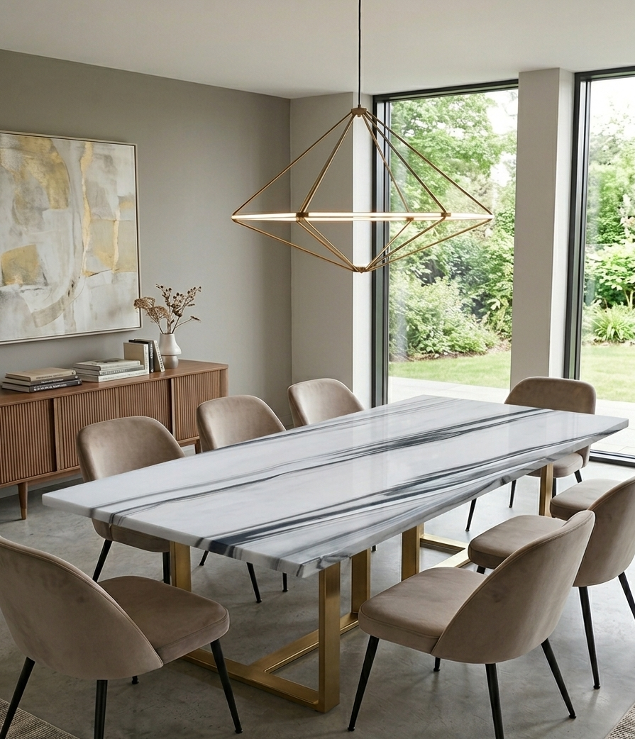 Jade Grey Onyx Dining Table