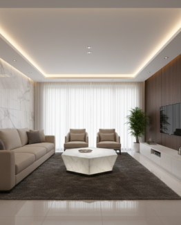 Coffee Table White Onyx Hexagonal Design